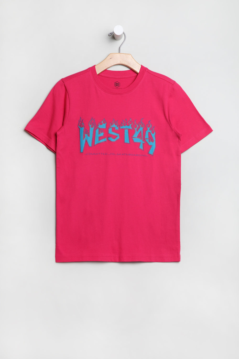 T-Shirt Imprimé Logo Flamme West49 Junior Magenta
