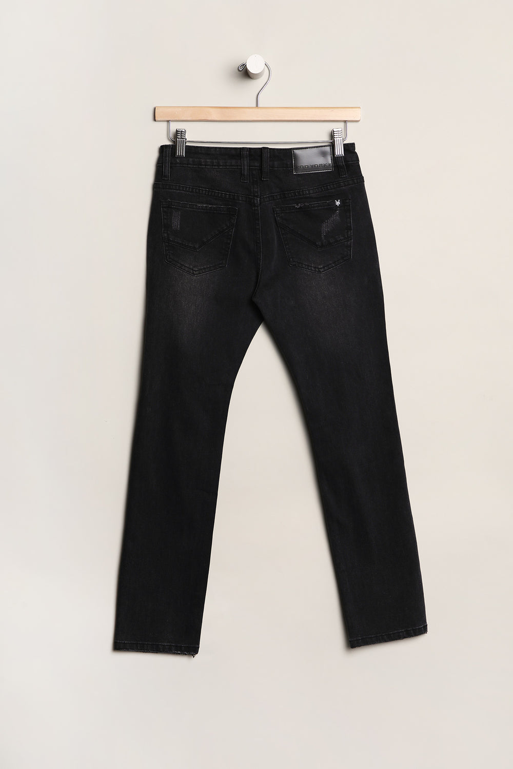 Jean Filiforme Aspect Usé Zoo York Junior Noir Total