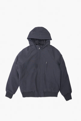 Veste bomber à capuchon et manches raglan junior