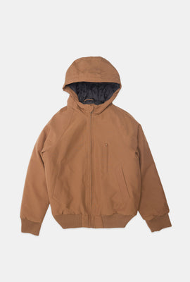 Veste bomber à capuchon et manches raglan junior