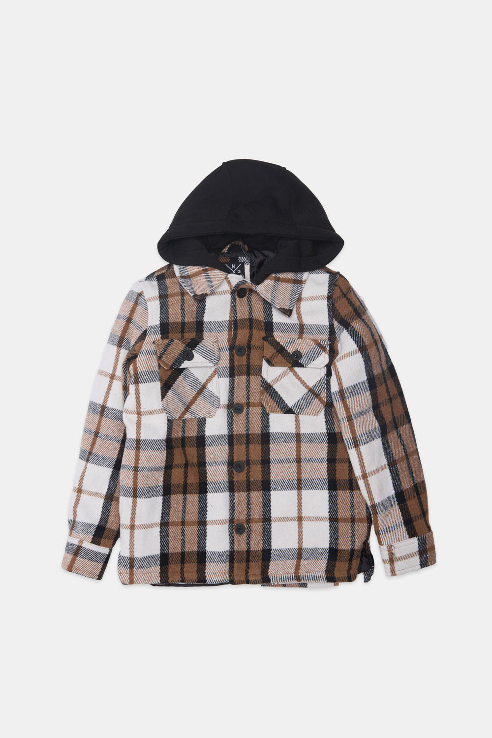 Youth Lined Flannel Hooded Shacket Youth Lined Flannel Hooded Shacket