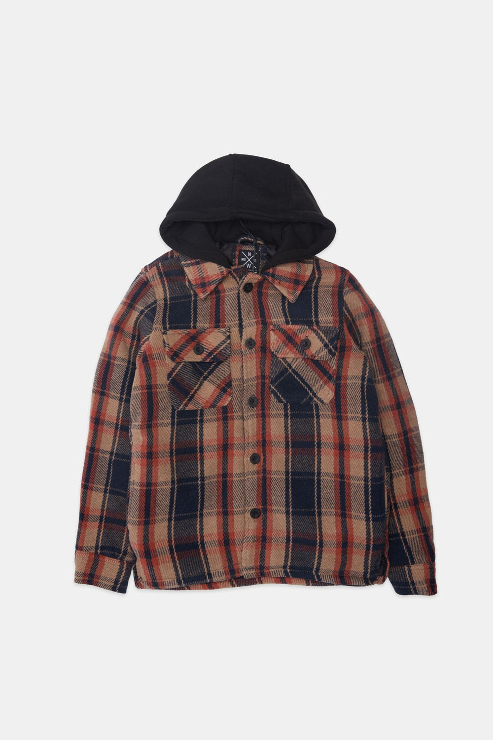 Youth Lined Flannel Hooded Shacket Youth Lined Flannel Hooded Shacket