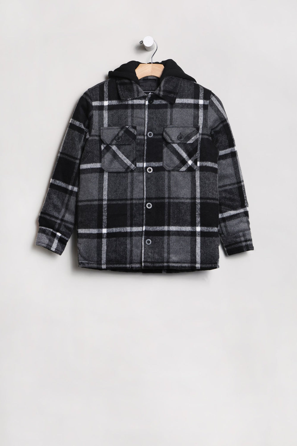 West49 Youth Lined Flannel Shacket Black
