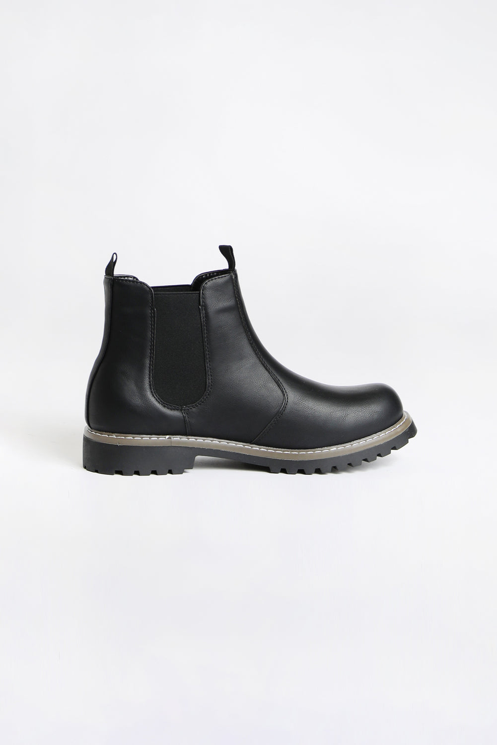 Youth Faux Fur Lined Chelsea Boots Black