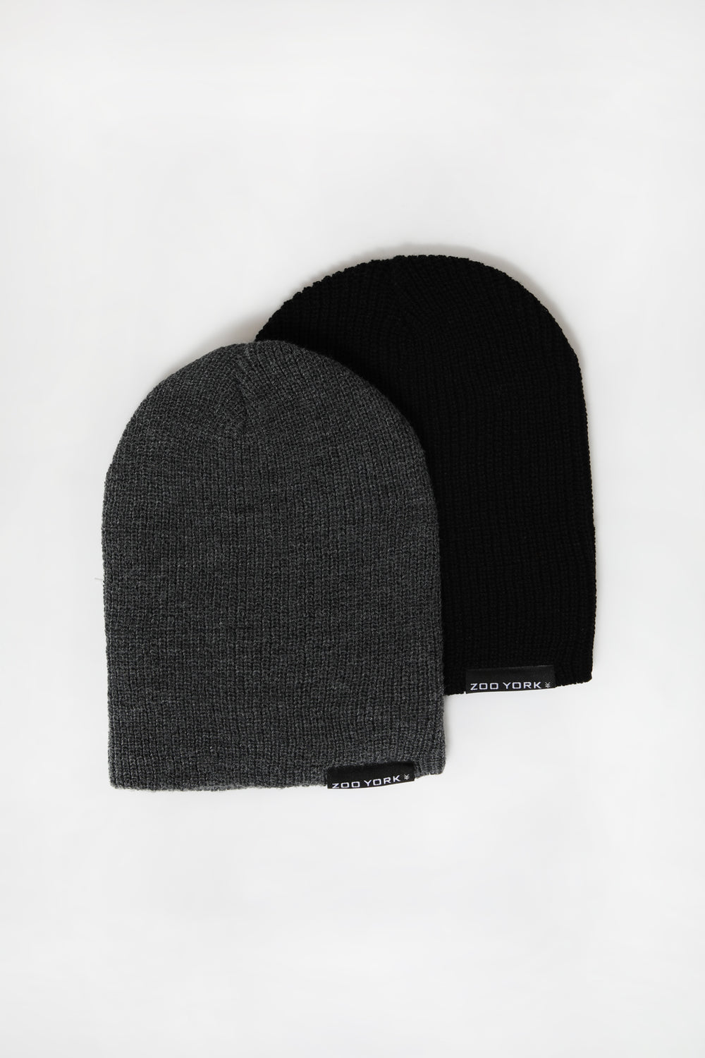 2 Tuques Style Slouchy Zoo York Junior Gris Noir