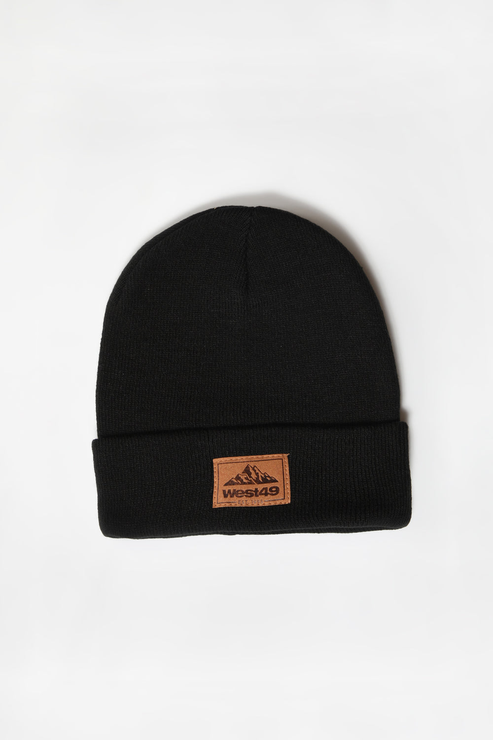 West49 Youth Mountain Patch Foldup Beanie Black