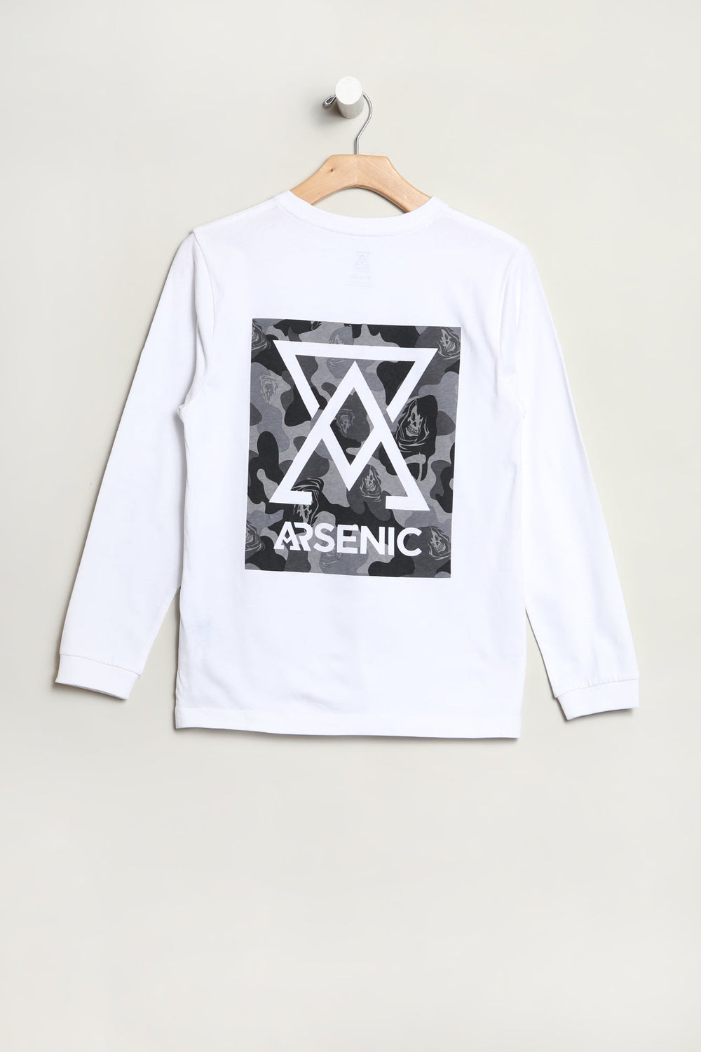 Arsenic Youth Reaper Camo Long Sleeve Top White
