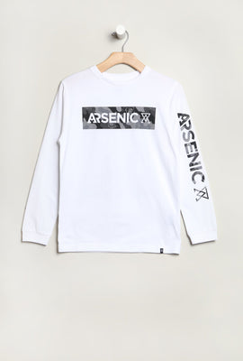 T-Shirt à Manches Longues Logo Camouflage Arsenic Junior