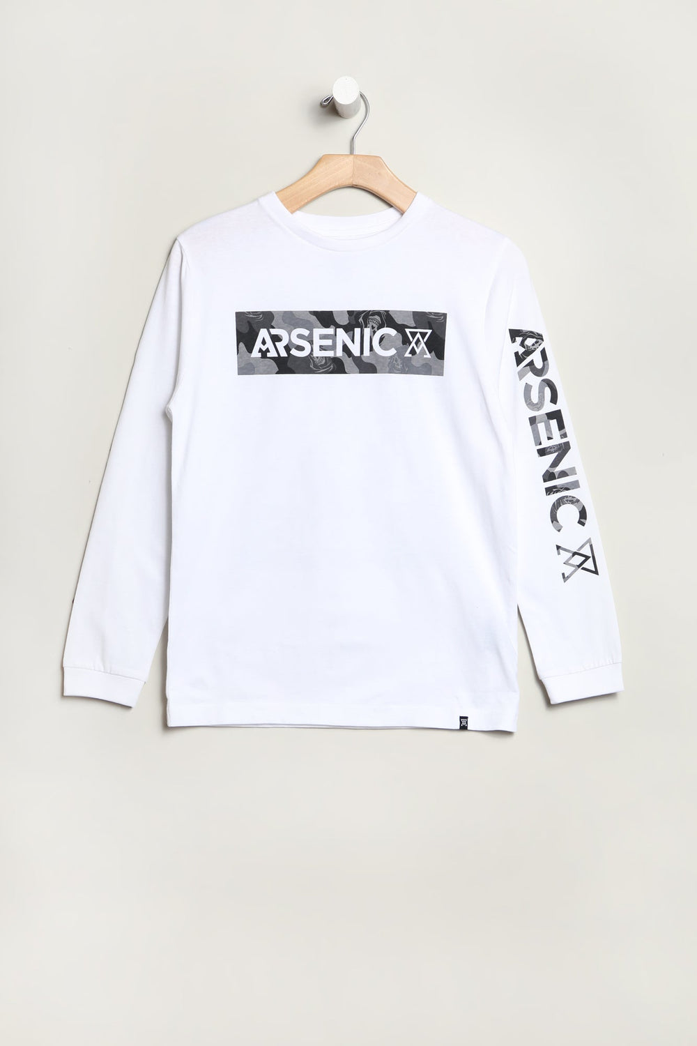 Arsenic Youth Reaper Camo Long Sleeve Top White