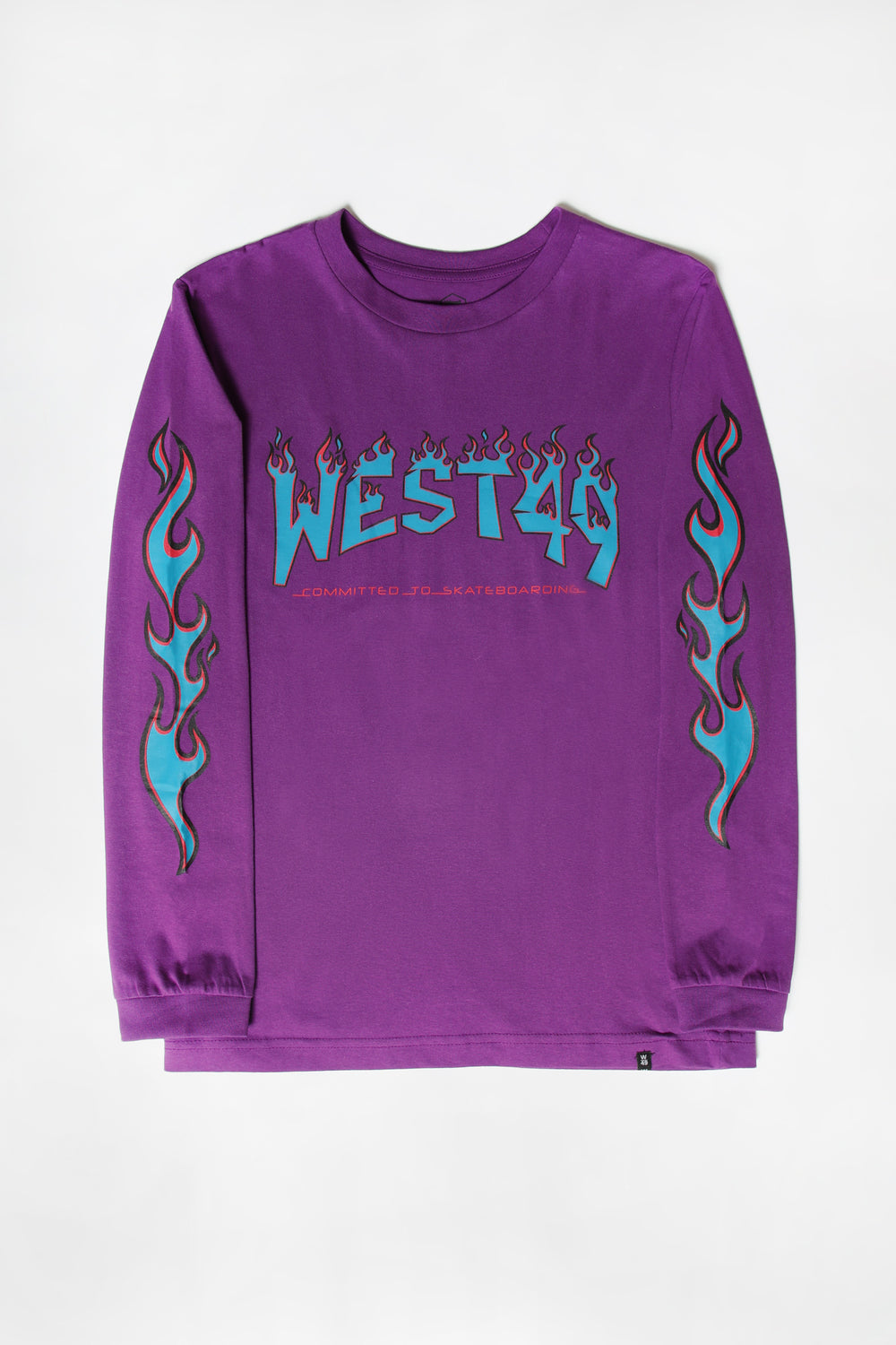 Haut à Manches Longues Imprimé Logo Flammes West49 Junior Violet