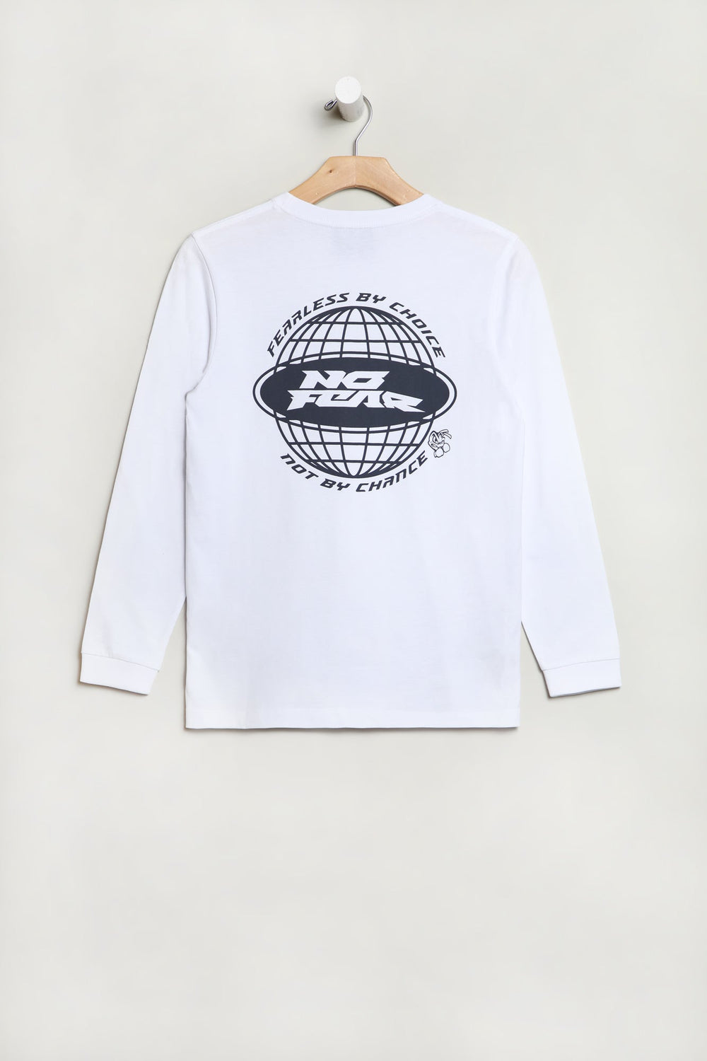 No Fear Youth Graphic Long Sleeve Top White