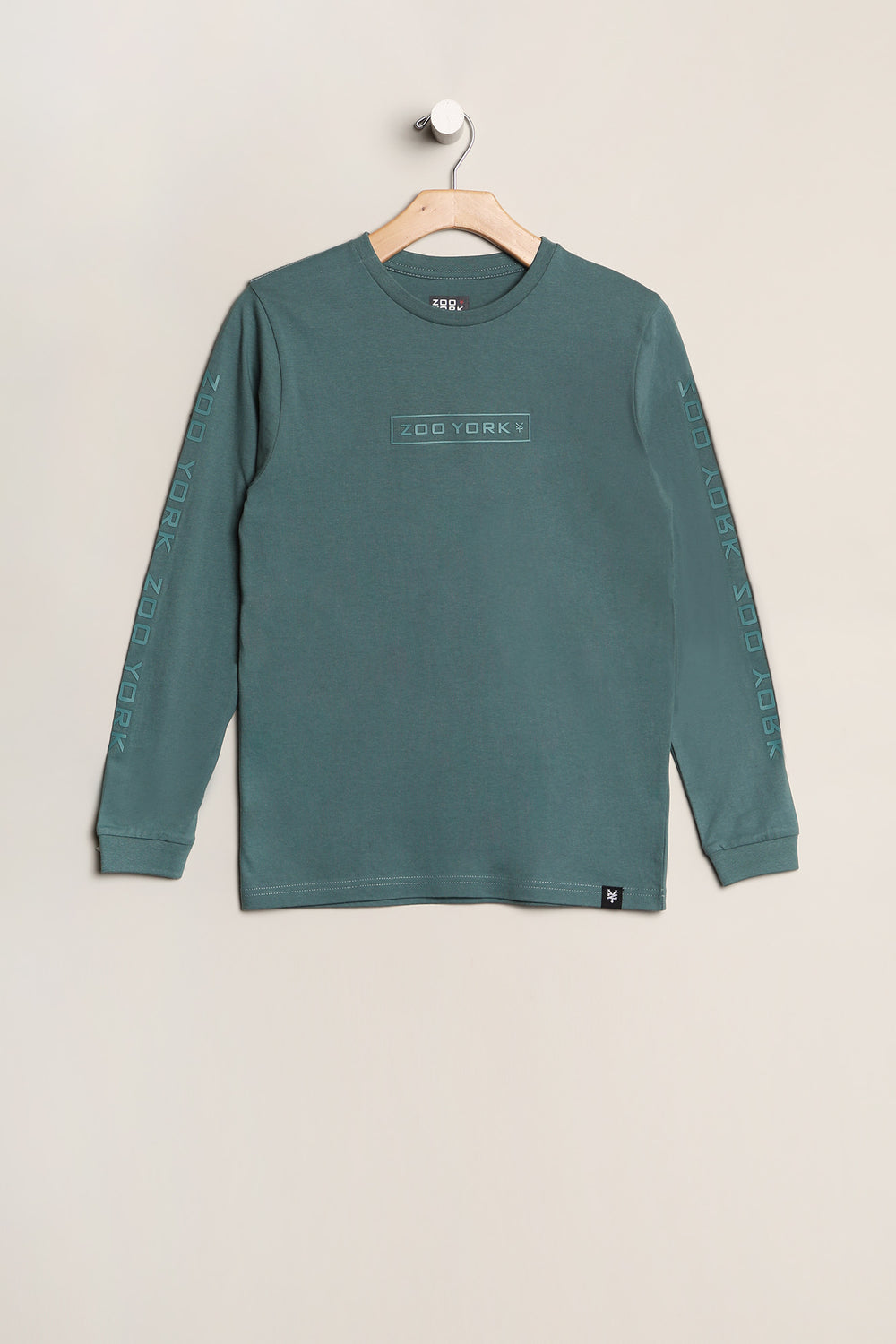 Zoo York Youth Box Logo Long Sleeve Top Teal