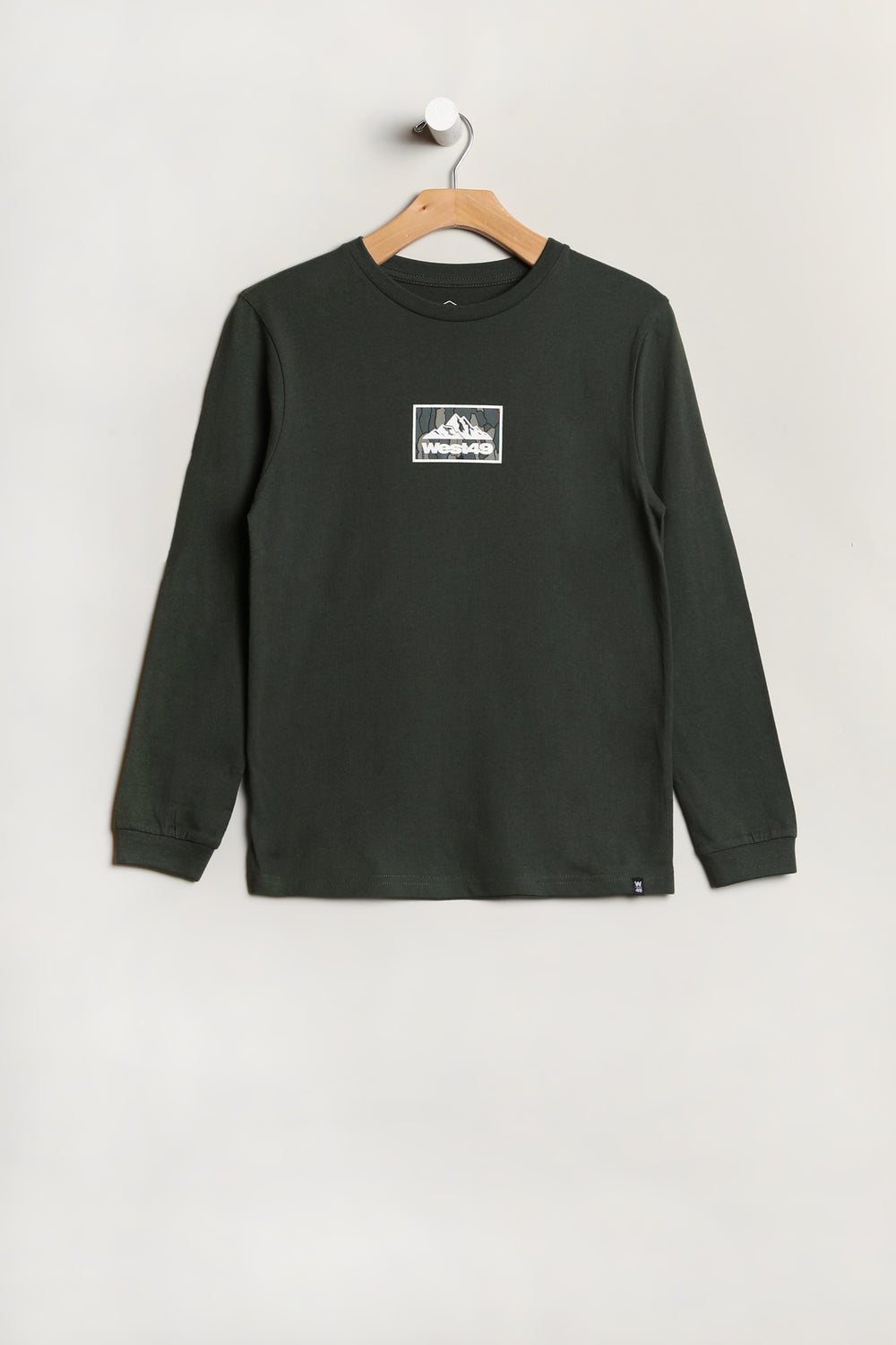 West49 Youth Mountain Camo Long Sleeve Top Dark Green