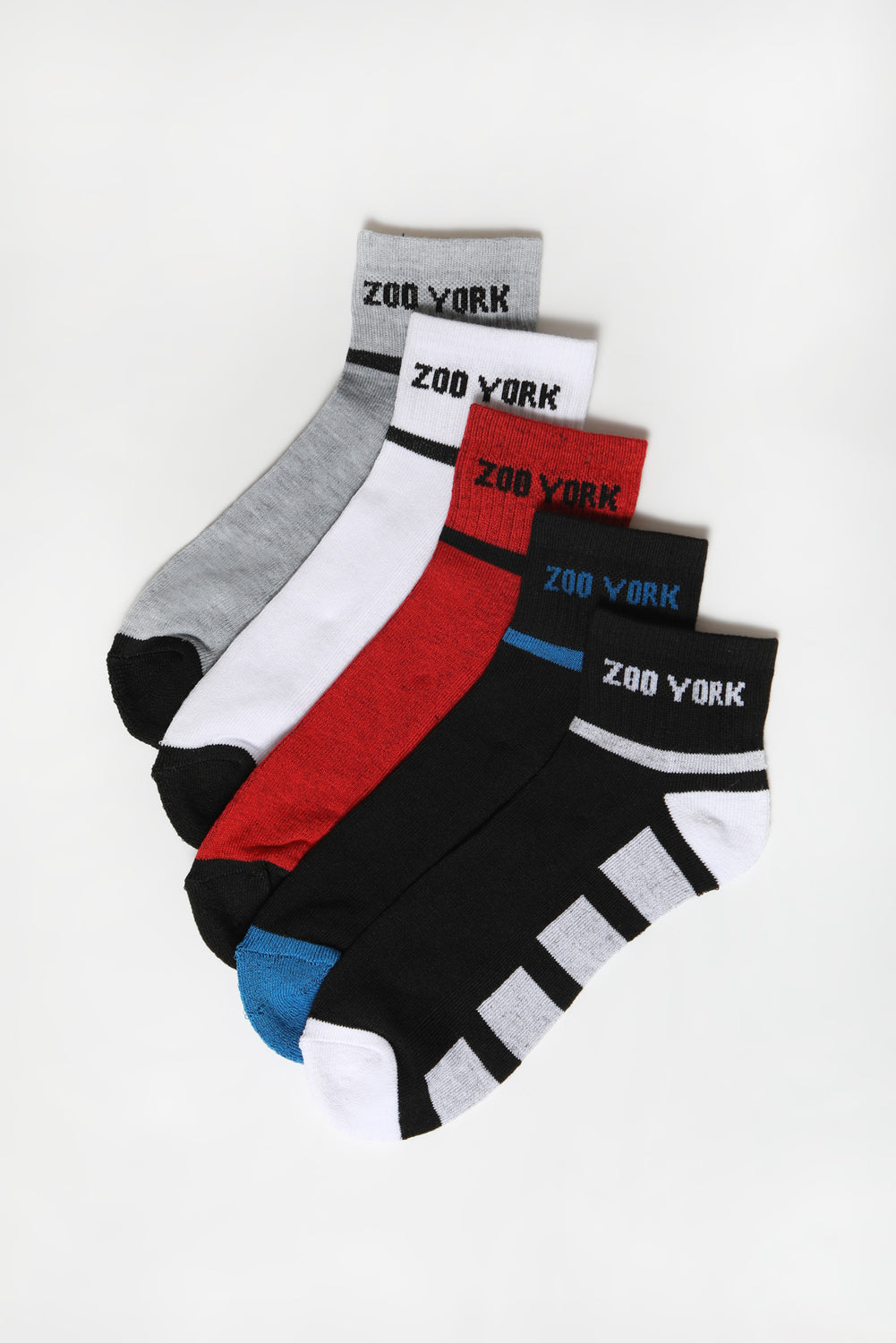 Zoo York Youth Athletic Ankle Socks 5-Pack Multi