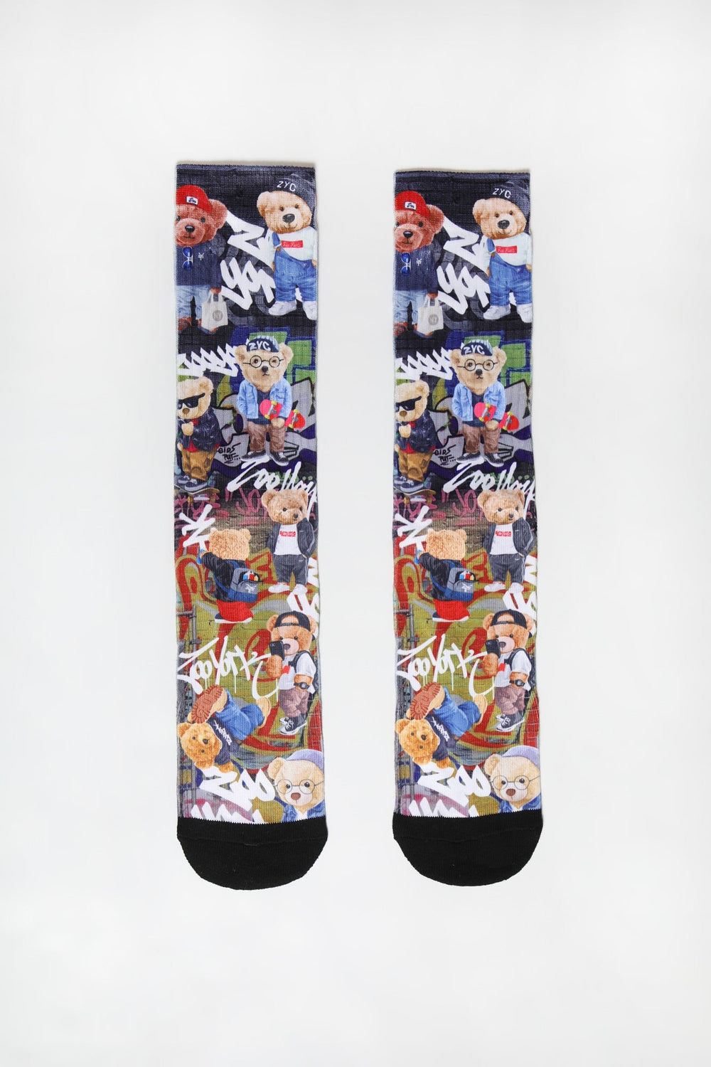 Chaussettes Graffiti Nounours Zoo York Junior Gris Noir