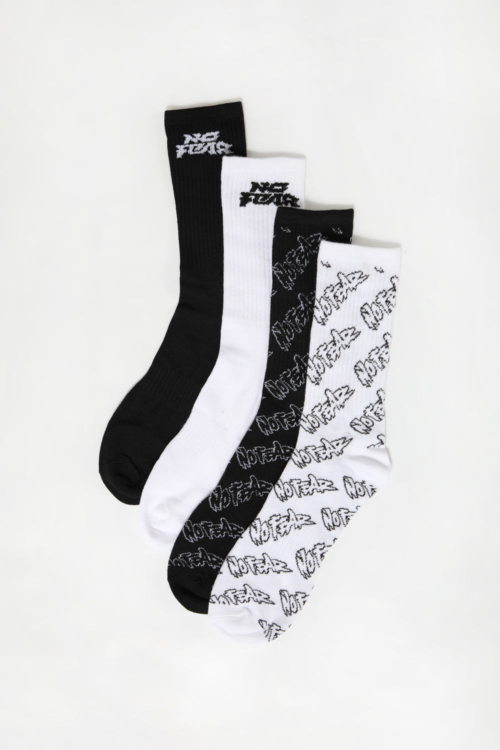 4 Paires de Chaussettes Jacquard No Fear Junior Noir