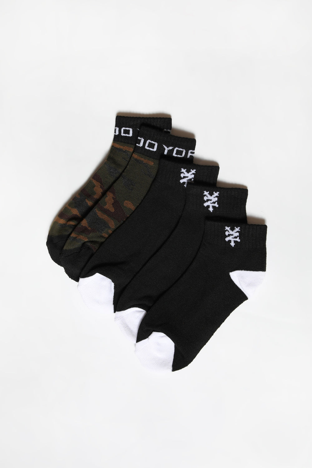 5 Paires de Socquettes Athlétiques Camouflage Zoo York Junior Camoufle