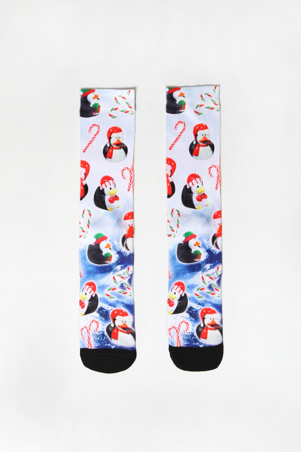 Zoo York Youth Candy Canes & Duckies Crew Socks Navy