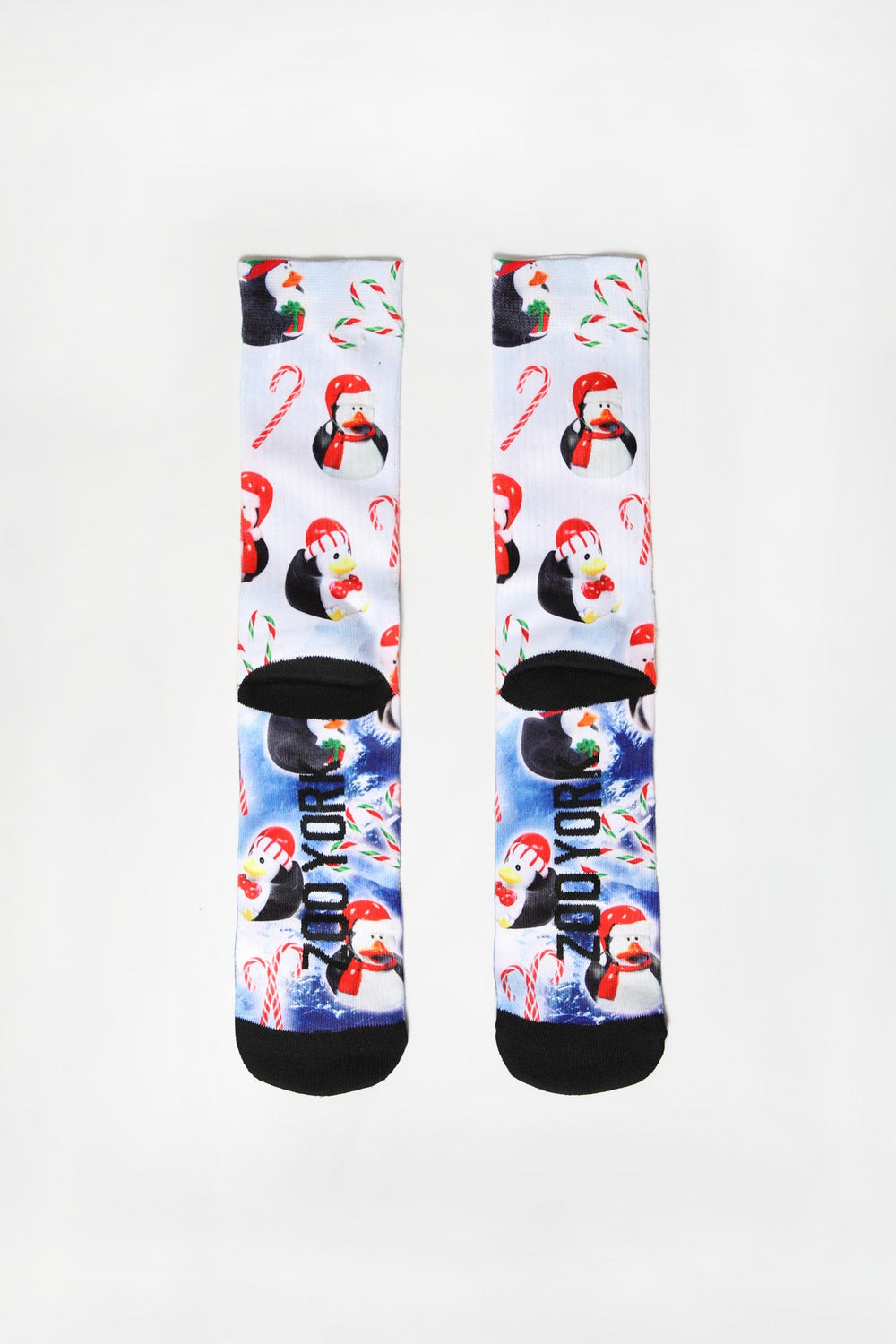 Zoo York Youth Candy Canes & Duckies Crew Socks Navy