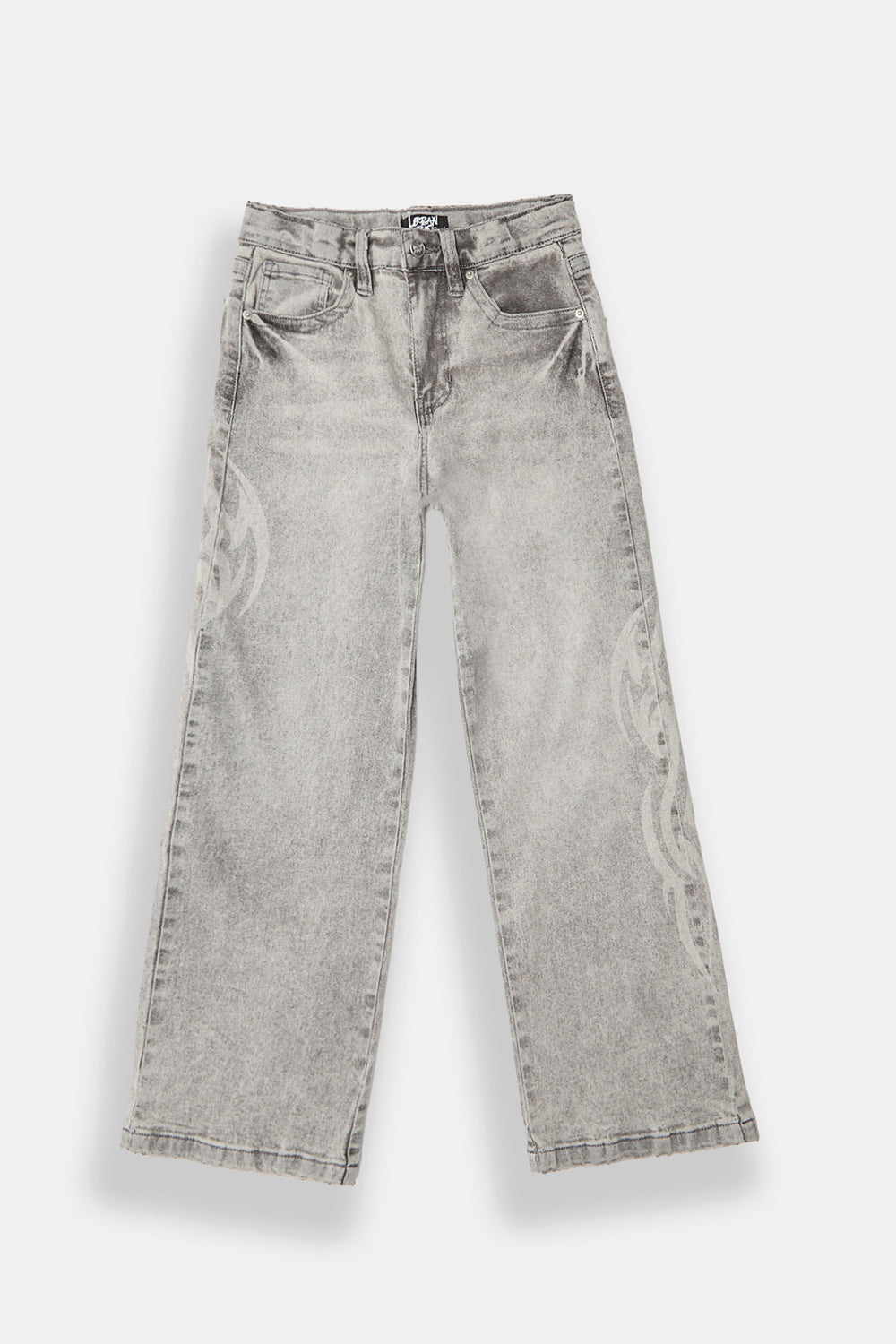 Youth Laser Printed Loose Fit Jeans Youth Laser Printed Loose Fit Jeans