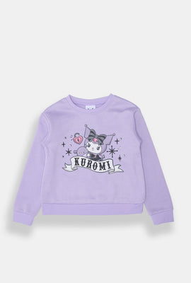 Girls Kuromi Rhinestone Graphic Sweatshirt