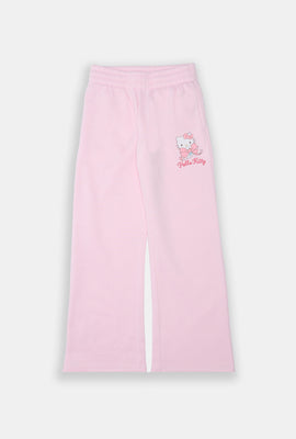 Pantalon de survêtement à jambe large noeud Hello Kitty fille