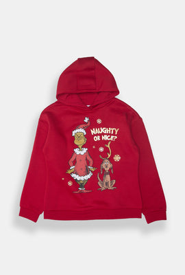 Girls The Grinch Naughty or Nice Hoodie