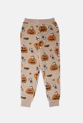 Pantalon de pyjama en peluche citrouille Snoopy fille