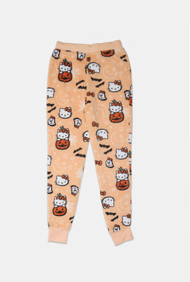 Pantalon de pyjama en peluche fantôme Hello Kitty fille