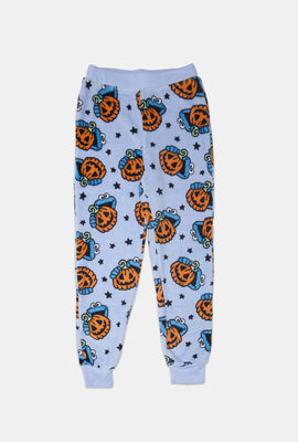 Pantalon de pyjama en peluche citrouille Cookie Monster fille