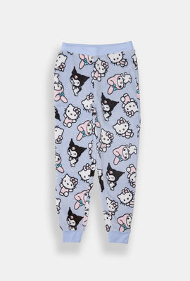 Girls Kuromi My Melody Plush Pajama Pant