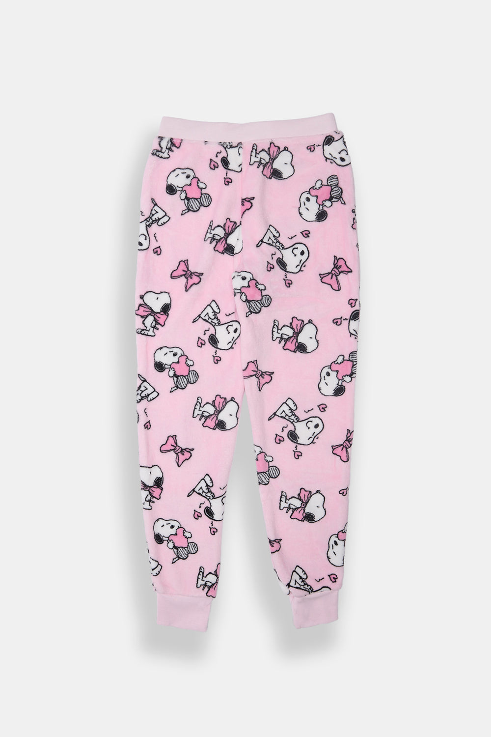 Pantalon de pyjama en peluche coeurs Snoopy fille Pantalon de pyjama en peluche coeurs Snoopy fille