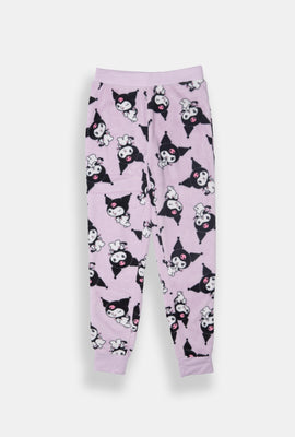 Girls Kuromi Plush Pajama Pant