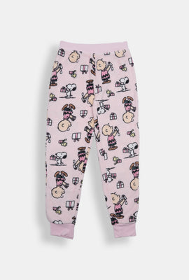 Pantalon de pyjama en peluche cadeaux de Noël Peanuts fille