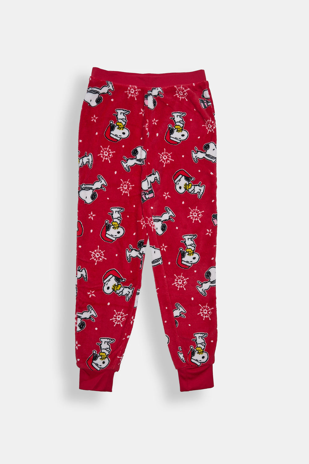 Girls Peanuts Snoopy Snowflake Plush Pajama Pant Girls Peanuts Snoopy Snowflake Plush Pajama Pant - West49