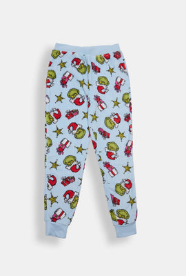 Pantalon de pyjama en peluche cadeaux de Noël The Grinch fille