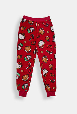 Pantalon de pyjama en peluche Hello Kitty de Noël fille