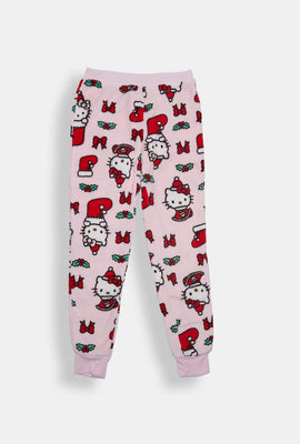 Pantalon de pyjama en peluche Hello Kitty de Noël fille