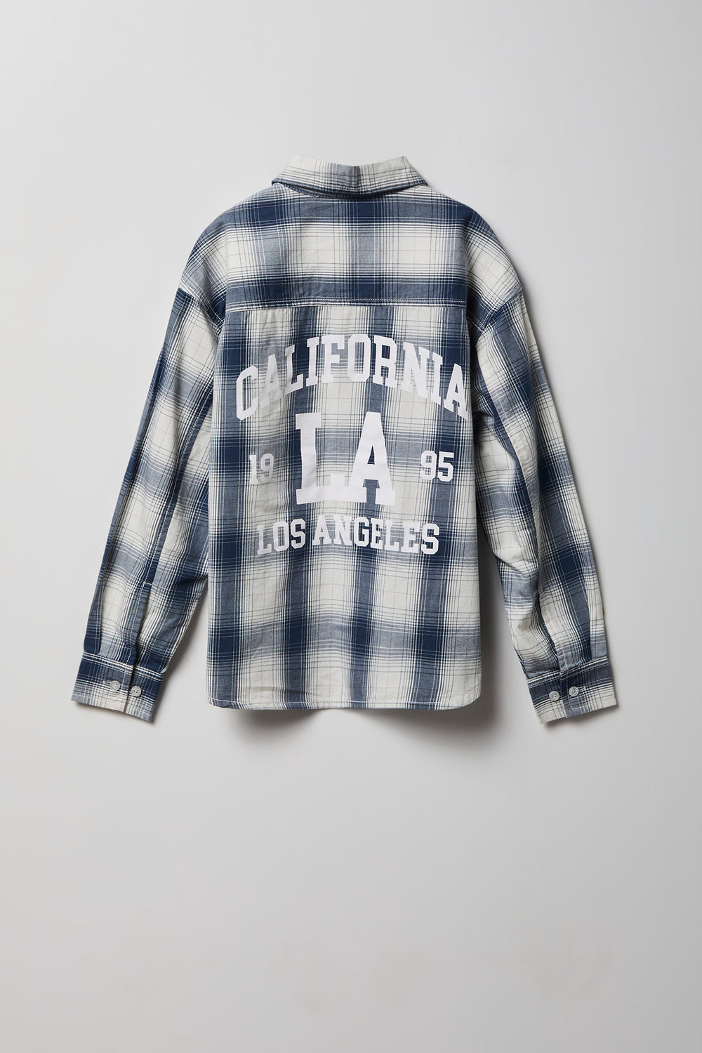 Youth Graphic Plaid Flannel Button-Up Shirt Youth Graphic Plaid Flannel Button-Up Shirt