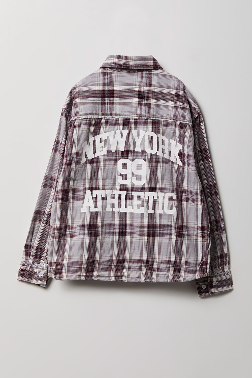 Chemise boutonnée en flanelle à carreaux avec imprimé graphique Chemise boutonnée en flanelle à carreaux avec imprimé graphique