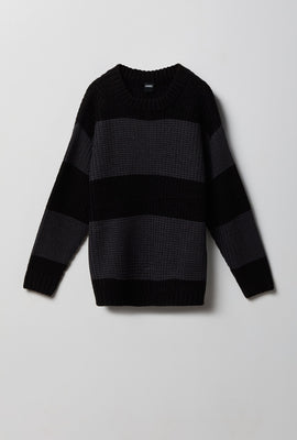 Youth Jacquard Striped Boxy Sweater