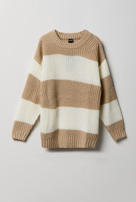 Chandail rayé en jacquard junior