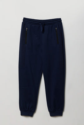 Jogger en molleton style moto junior