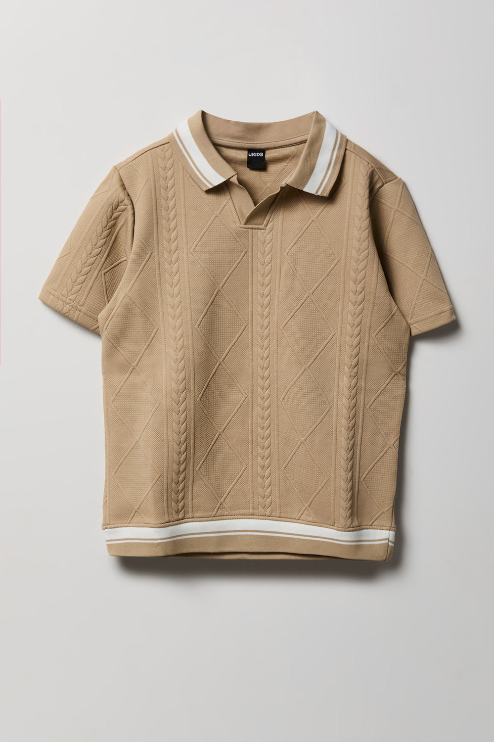 Polo texturé à col Johnny junior Polo texturé à col Johnny junior