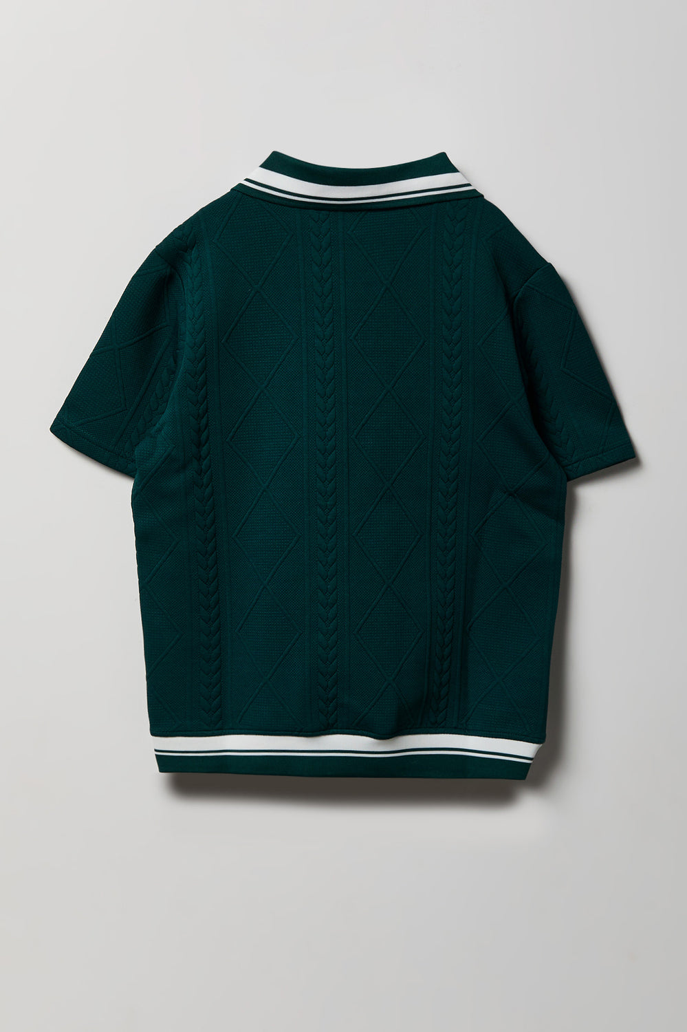 Polo texturé à col Johnny junior Polo texturé à col Johnny junior