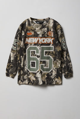 T-shirt à manches longues camouflage junior