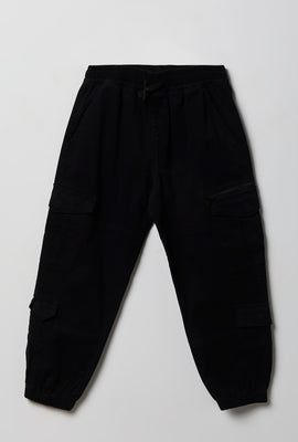 Jogger cargo en sergé junior