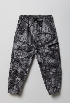 Jogger cargo en sergé junior
