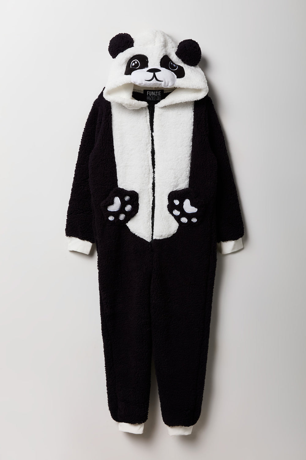 Youth 3D Panda Sherpa Onesie Youth 3D Panda Sherpa Onesie