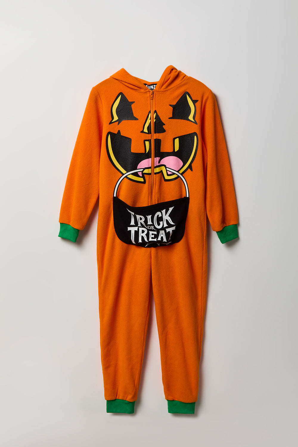 Youth 3D Pumpkin Plush Onesie Youth 3D Pumpkin Plush Onesie